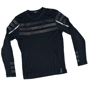 2XL Fitted KO’S Division Men’s Moto Shirt Black Long Sleeve Streetwear